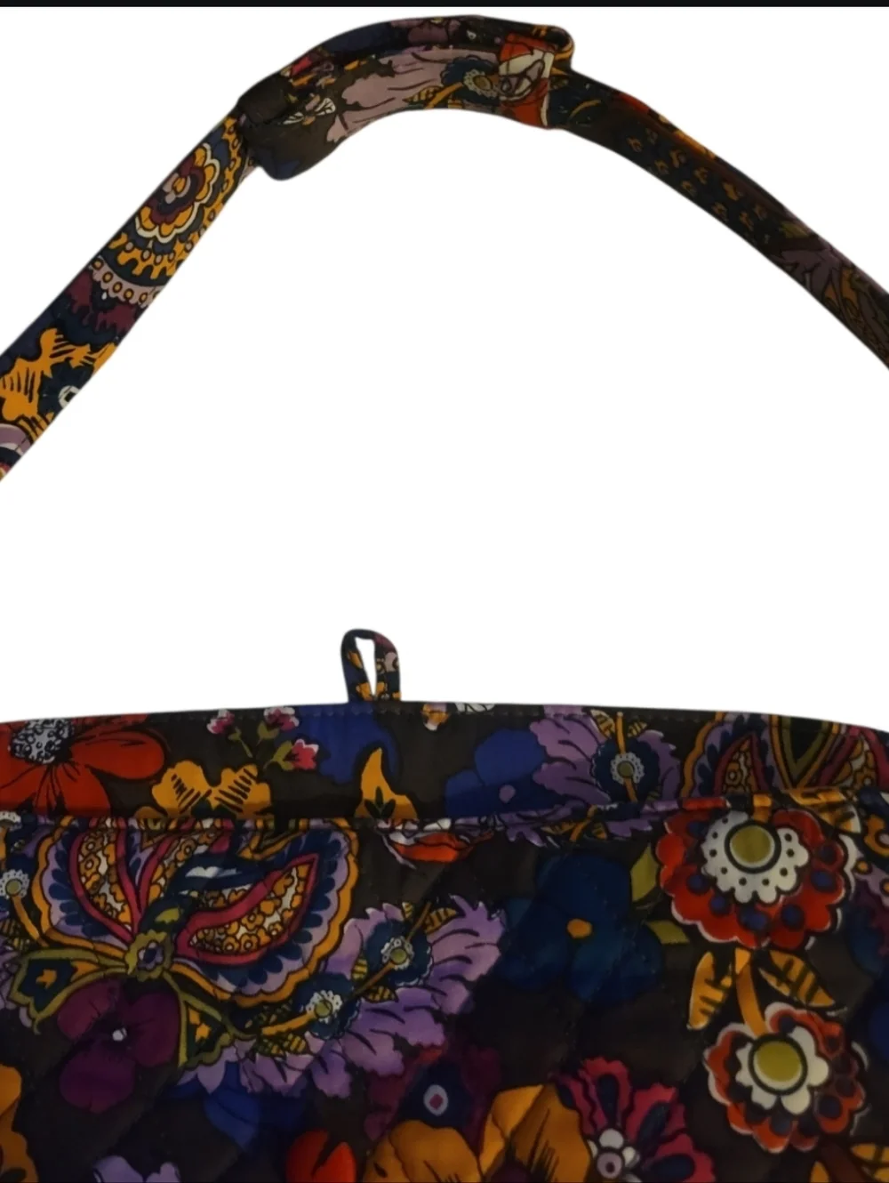☆NWT Vera Bradley Slouchy Silhouette Shoulder Bucket Bag Detail Colorful Bouquet